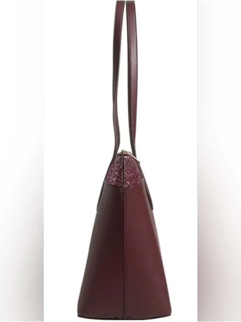 Kate Spade NWT Glitter Trim Tote – Burgundy / Wine